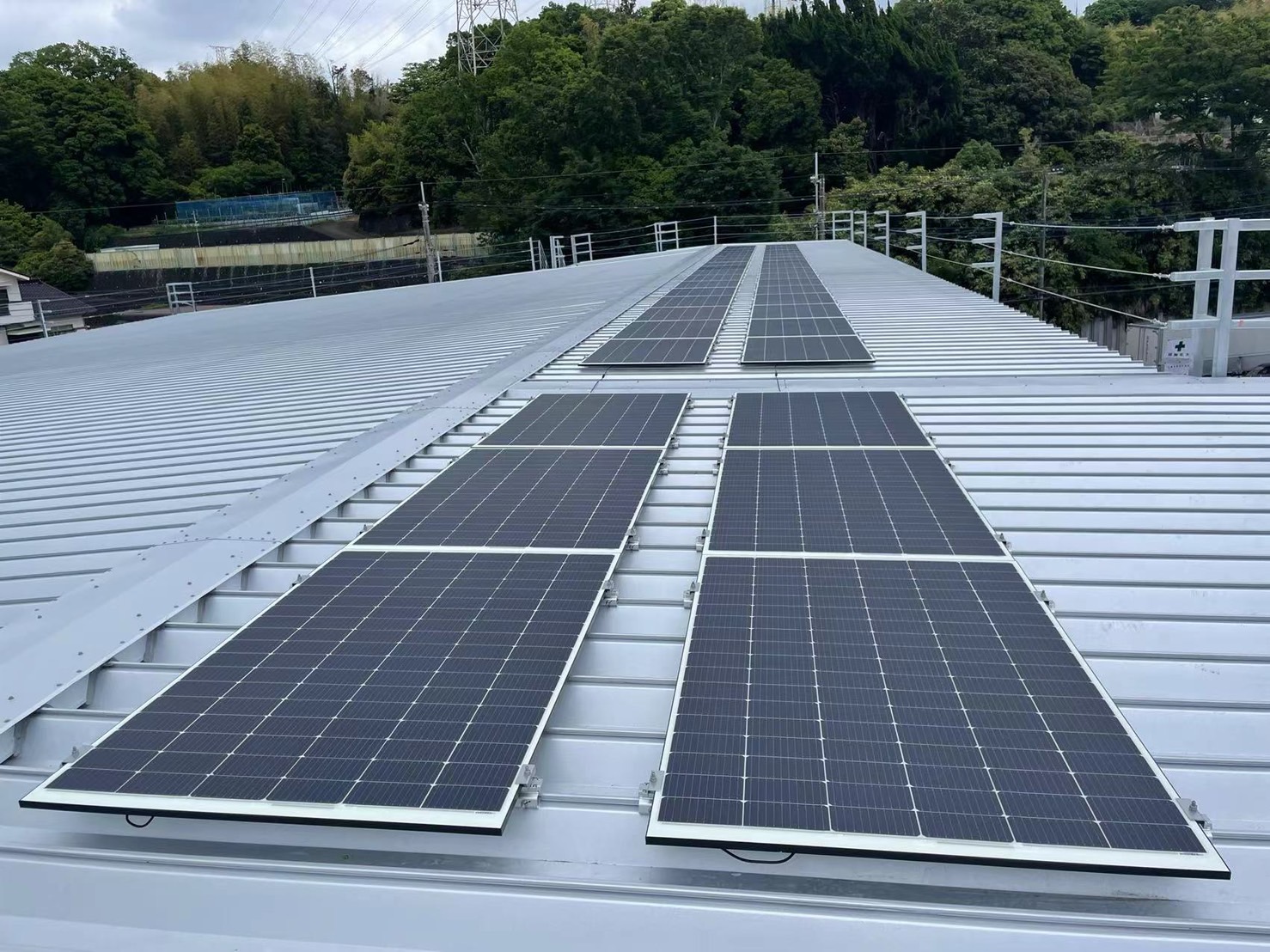 【横浜市某倉庫新築工事】太陽光工事